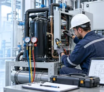 عکس تعمیر چیلر اسکرال